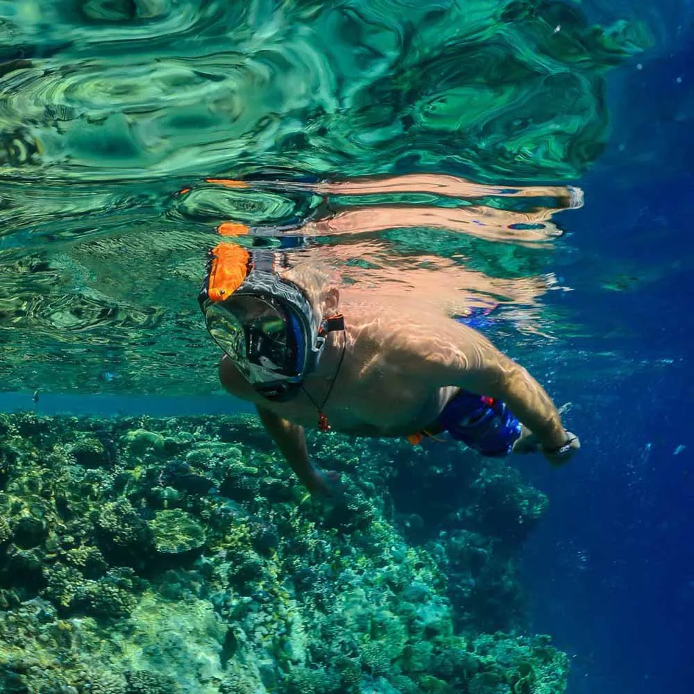 Aria QR+ Full Face Snorkeling Mask With Camera Holder 4 Aria QR+ Full Face Snorkeling Mask With Camera Holder - Image 4